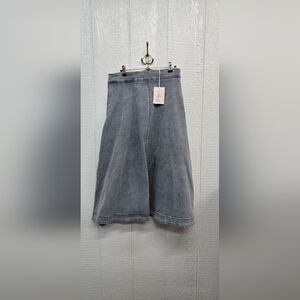 Denim A-Line Skirt Polagram 1X New(inv #23)